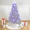 4ft. Pre-Lit Medium White Iridescent Fiber Optic Artificial Christmas Tree with Blue LED Lights